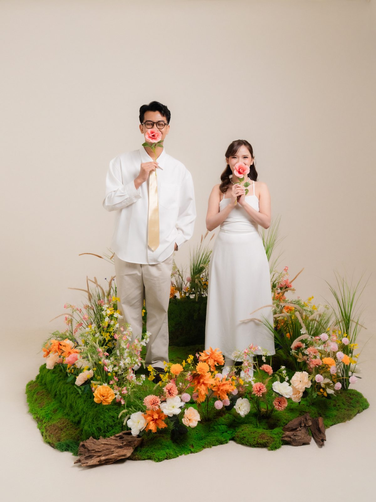 Attire Spring Blossom — gaun dan kemeja semi formal